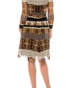 Nine West - 10571282-X51 V-Neck Fitted A-Line Dress Plus Size Dresses 7 Nine West - 10571282-X51 V-Neck Fitted A-Line Dress Plus Size Dresses