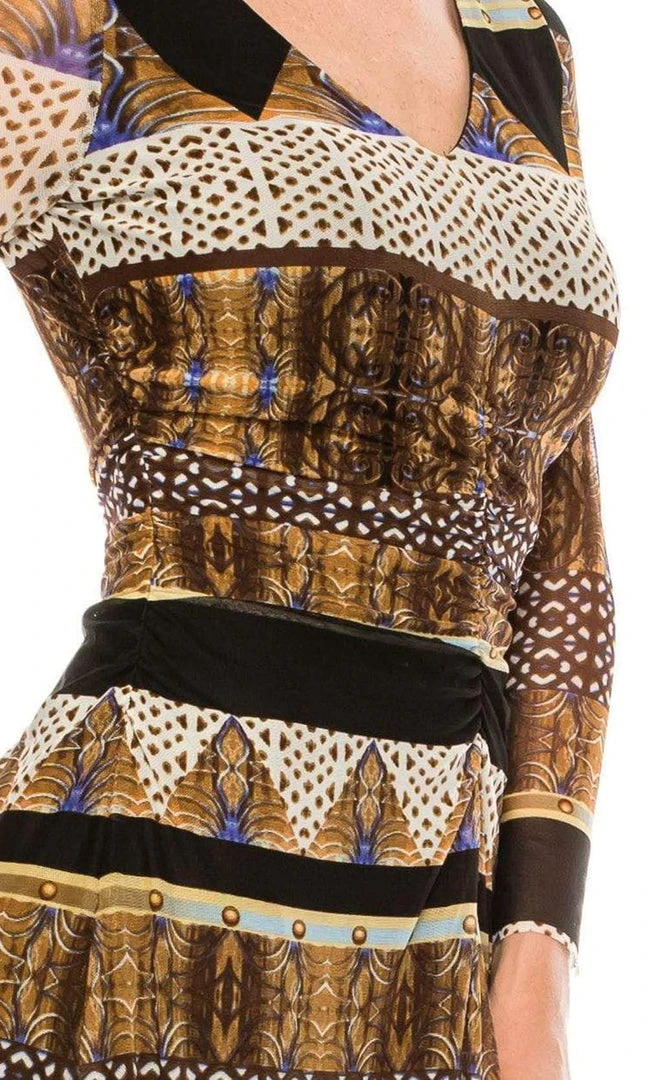 Nine West - 10571282-X51 V-Neck Fitted A-Line Dress Plus Size Dresses 5 Nine West - 10571282-X51 V-Neck Fitted A-Line Dress Plus Size Dresses