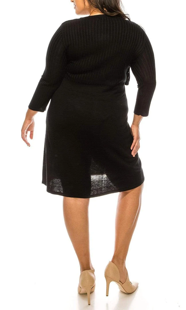 Nine West - 10588902 Two Piece Knit Midi Dress Plus Size Dresses 4 Nine West - 10588902 Two Piece Knit Midi Dress Plus Size Dresses