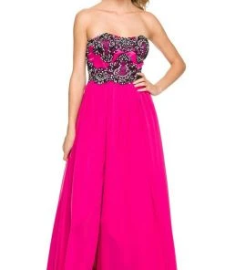 Formal Gowns Nox Anabel - 2554 Embellished Semi-Sweetheart A-line Dress