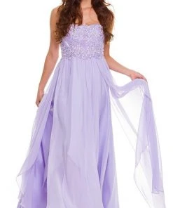 Formal Gowns Nox Anabel - 2554 Embellished Semi-Sweetheart A-line Dress