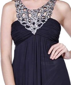 Nox Anabel - 2592 Embellished Scoop Neck Empire Waist Evening Dress Formal Gowns