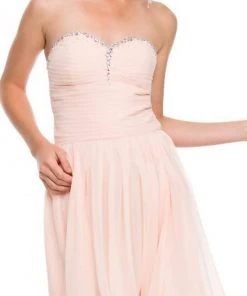 Formal Gowns Nox Anabel - 2699 Strapless Ruched High Low Dress