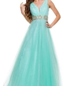 Nox Anabel - 3134 Sleeveless Ruched A-Line Long Gown