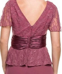 Nox Anabel - 5062 Lace V-Neck A-line Formal Dress