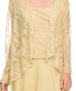 Nox Anabel - 5076 Lace Dress With Sheer Jacket Formal Gowns 15 Nox Anabel - 5076 Lace Dress With Sheer Jacket Formal Gowns