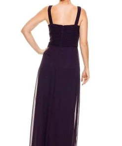 Formal Gowns Nox Anabel - 5099 Ruched Square Neck Dress With Matching Jacket 10 Formal Gowns Nox Anabel - 5099 Ruched Square Neck Dress With Matching Jacket