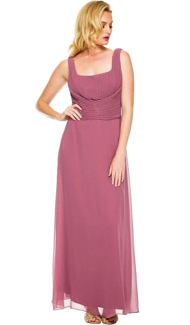 Formal Gowns Nox Anabel - 5099 Ruched Square Neck Dress With Matching Jacket 9 Formal Gowns Nox Anabel - 5099 Ruched Square Neck Dress With Matching Jacket