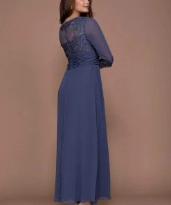 Formal Gowns Nox Anabel - 5101 Quarter Length Sleeve Empire Long Formal Dress 22 Formal Gowns Nox Anabel - 5101 Quarter Length Sleeve Empire Long Formal Dress