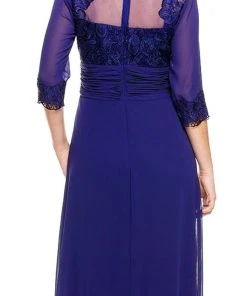 Formal Gowns Nox Anabel - 5101 Quarter Length Sleeve Empire Long Formal Dress 16 Formal Gowns Nox Anabel - 5101 Quarter Length Sleeve Empire Long Formal Dress