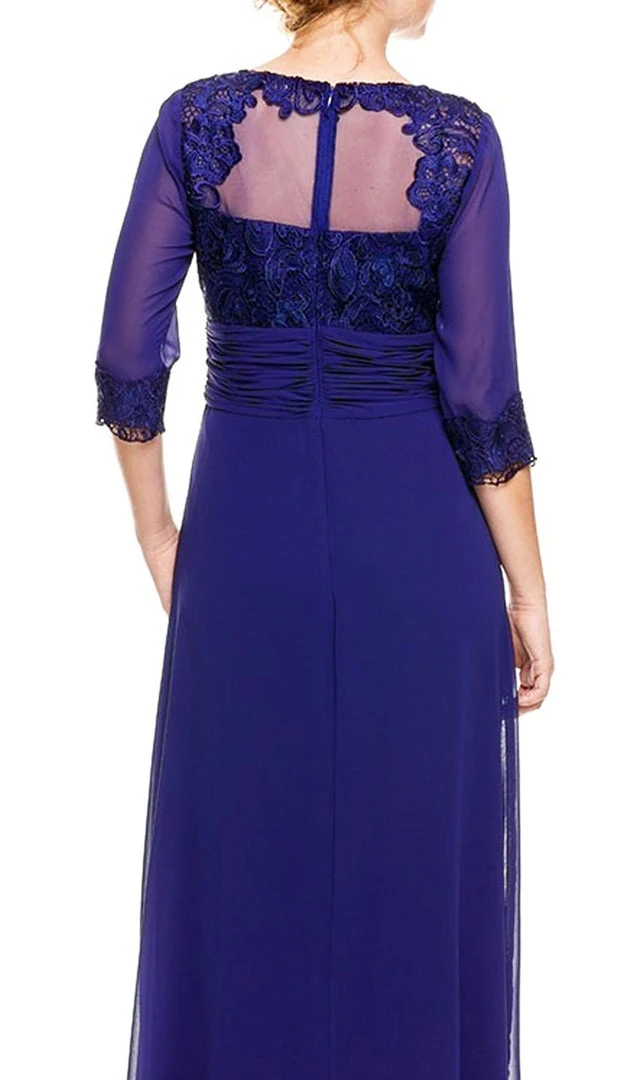 Formal Gowns Nox Anabel - 5101 Quarter Length Sleeve Empire Long Formal Dress 6 Formal Gowns Nox Anabel - 5101 Quarter Length Sleeve Empire Long Formal Dress