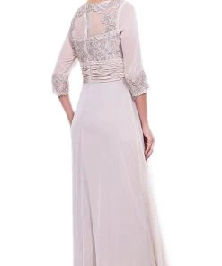 Formal Gowns Nox Anabel - 5101 Quarter Length Sleeve Empire Long Formal Dress 20 Formal Gowns Nox Anabel - 5101 Quarter Length Sleeve Empire Long Formal Dress