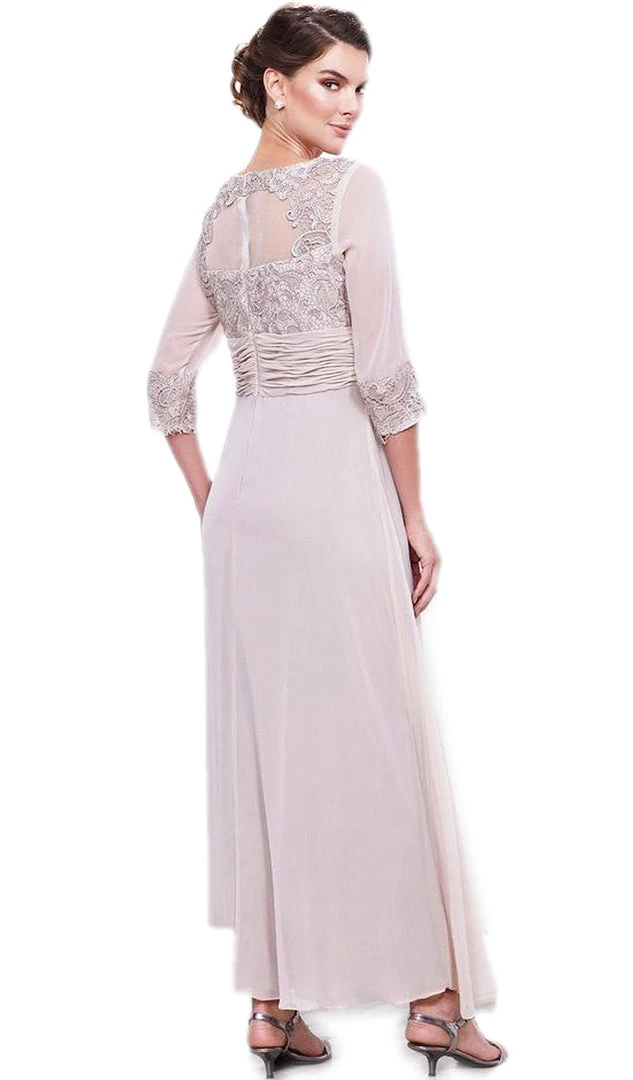 Formal Gowns Nox Anabel - 5101 Quarter Length Sleeve Empire Long Formal Dress 10 Formal Gowns Nox Anabel - 5101 Quarter Length Sleeve Empire Long Formal Dress