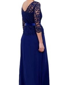 Nox Anabel - 5116 Lace Illusion Dress Formal Gowns 13 Nox Anabel - 5116 Lace Illusion Dress Formal Gowns