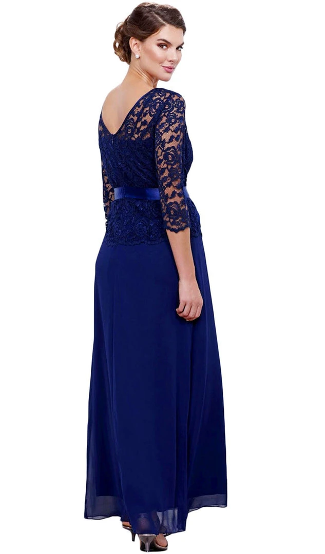 Nox Anabel - 5116 Lace Illusion Dress Formal Gowns 6 Nox Anabel - 5116 Lace Illusion Dress Formal Gowns