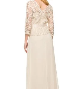 Nox Anabel - 5116 Lace Illusion Dress Formal Gowns 15 Nox Anabel - 5116 Lace Illusion Dress Formal Gowns