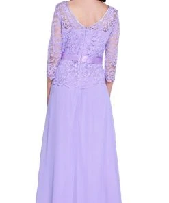 Nox Anabel - 5116 Lace Illusion Dress Formal Gowns 16 Nox Anabel - 5116 Lace Illusion Dress Formal Gowns