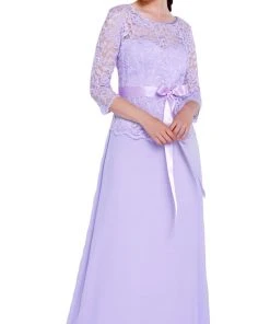 Nox Anabel - 5116 Lace Illusion Dress Formal Gowns 17 Nox Anabel - 5116 Lace Illusion Dress Formal Gowns