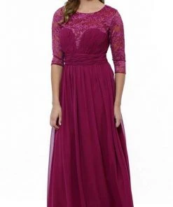 Nox Anabel - 5118 Illusion Sweetheart Long Evening Gown Formal Gowns