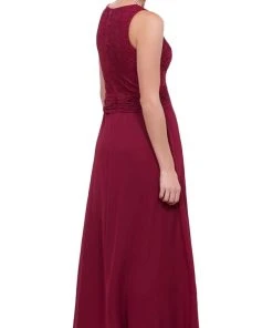 Nox Anabel - 5138 Lace Scoop Neck A-line Dress Formal Gowns