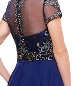 Nox Anabel - 5143 Beaded Embellished A-Line Gown