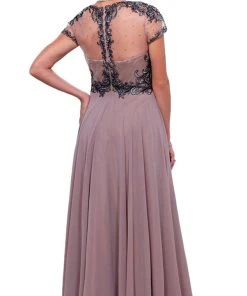 Nox Anabel - 5143 Beaded Embellished A-Line Gown