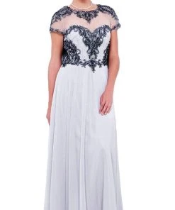 Nox Anabel - 5143 Beaded Embellished A-Line Gown