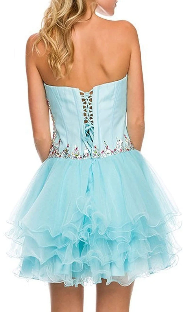 Nox Anabel - 6007 Strapless Cocktail Dress Cocktail Dresses 6 Nox Anabel - 6007 Strapless Cocktail Dress Cocktail Dresses