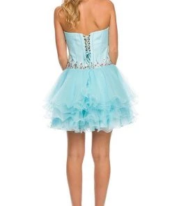 Nox Anabel - 6007 Strapless Cocktail Dress Cocktail Dresses 9 Nox Anabel - 6007 Strapless Cocktail Dress Cocktail Dresses