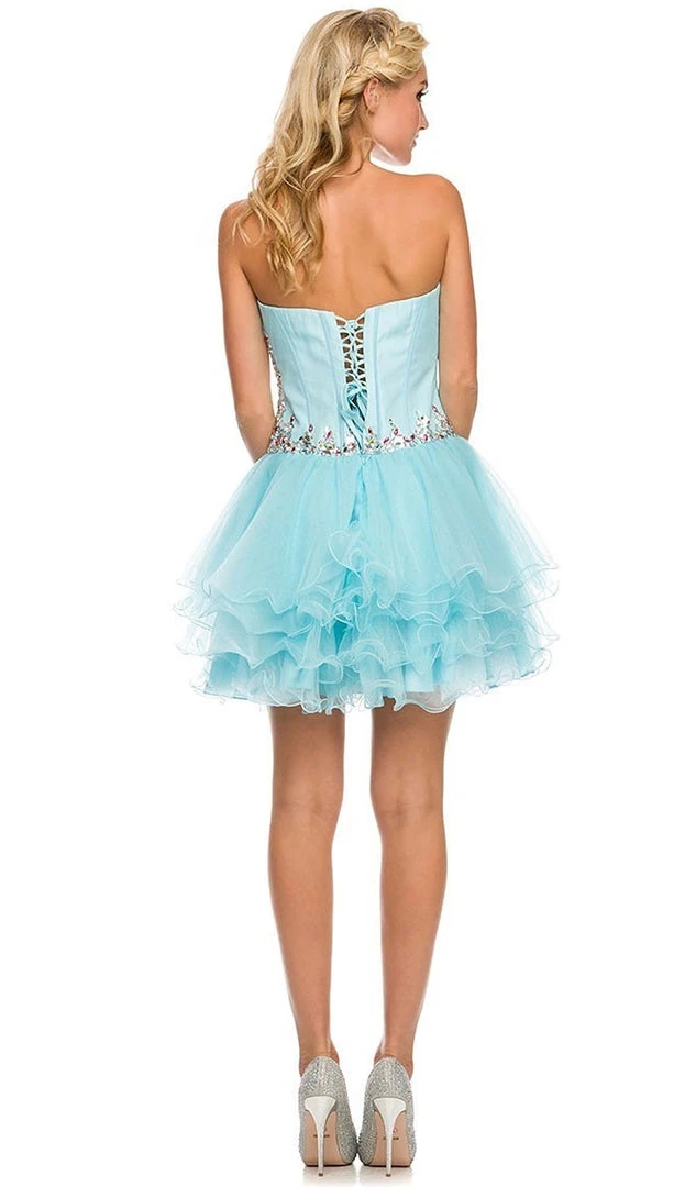 Nox Anabel - 6007 Strapless Cocktail Dress Cocktail Dresses 5 Nox Anabel - 6007 Strapless Cocktail Dress Cocktail Dresses