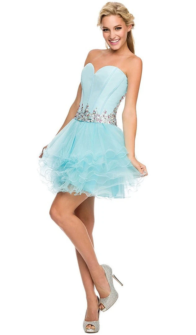 Nox Anabel - 6007 Strapless Cocktail Dress Cocktail Dresses 3 Nox Anabel - 6007 Strapless Cocktail Dress Cocktail Dresses