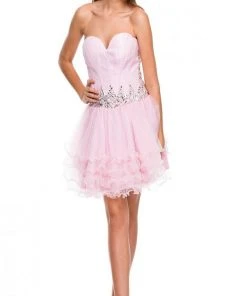 Nox Anabel - 6007 Strapless Cocktail Dress Cocktail Dresses 11 Nox Anabel - 6007 Strapless Cocktail Dress Cocktail Dresses