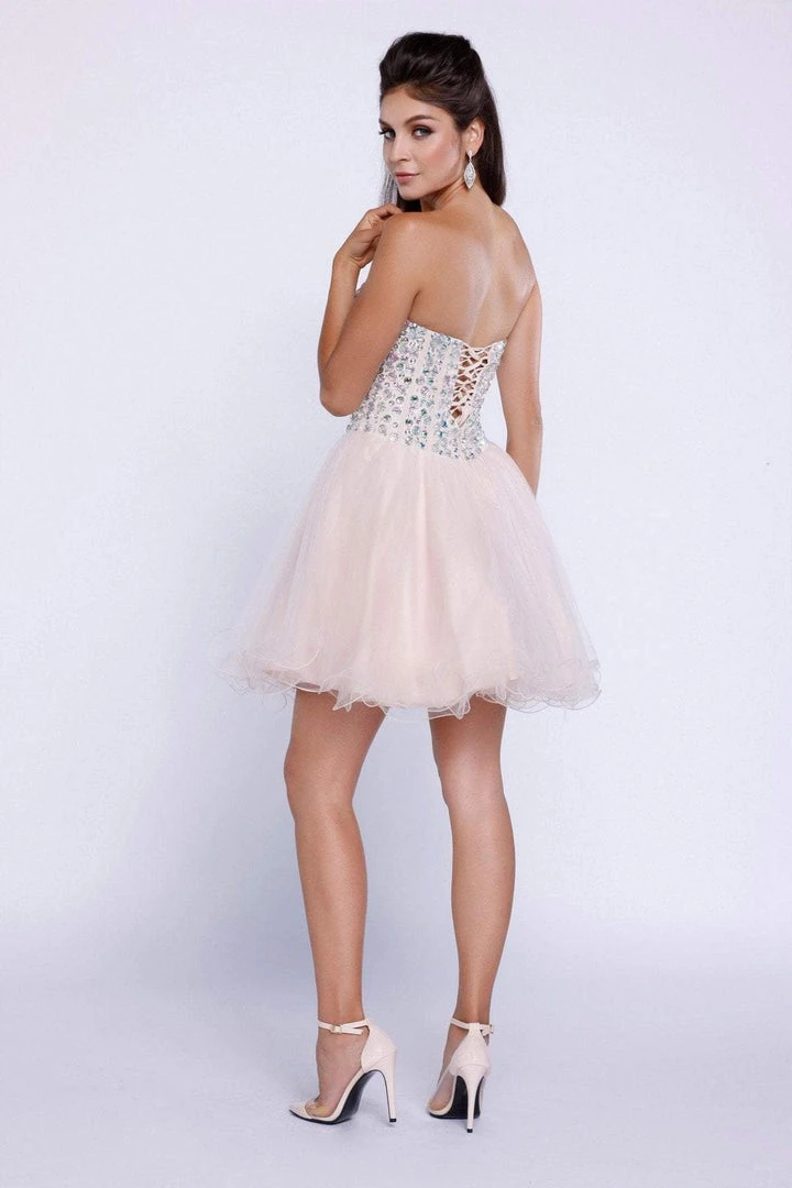 Nox Anabel - 6015 Sweetheart Neckline Corset Style Cocktail Dress Cocktail Dresses 9 Nox Anabel - 6015 Sweetheart Neckline Corset Style Cocktail Dress Cocktail Dresses