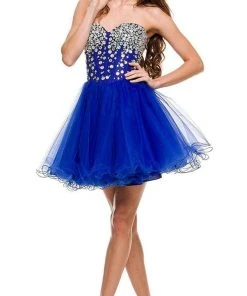 Nox Anabel - 6015 Sweetheart Neckline Corset Style Cocktail Dress Cocktail Dresses 23 Nox Anabel - 6015 Sweetheart Neckline Corset Style Cocktail Dress Cocktail Dresses