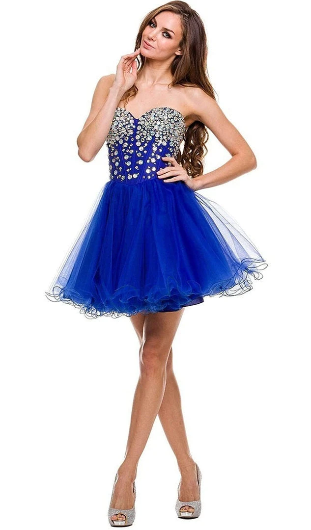 Nox Anabel - 6015 Sweetheart Neckline Corset Style Cocktail Dress Cocktail Dresses 11 Nox Anabel - 6015 Sweetheart Neckline Corset Style Cocktail Dress Cocktail Dresses