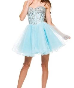 Nox Anabel - 6015 Sweetheart Neckline Corset Style Cocktail Dress Cocktail Dresses 25 Nox Anabel - 6015 Sweetheart Neckline Corset Style Cocktail Dress Cocktail Dresses