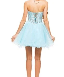 Nox Anabel - 6015 Sweetheart Neckline Corset Style Cocktail Dress Cocktail Dresses 26 Nox Anabel - 6015 Sweetheart Neckline Corset Style Cocktail Dress Cocktail Dresses