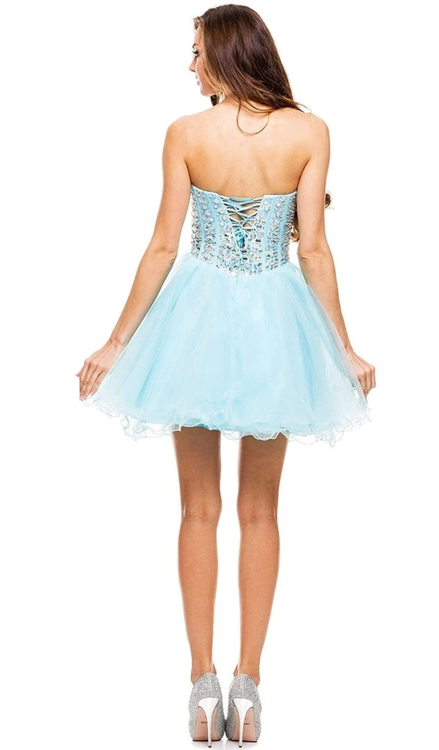 Nox Anabel - 6015 Sweetheart Neckline Corset Style Cocktail Dress Cocktail Dresses 14 Nox Anabel - 6015 Sweetheart Neckline Corset Style Cocktail Dress Cocktail Dresses