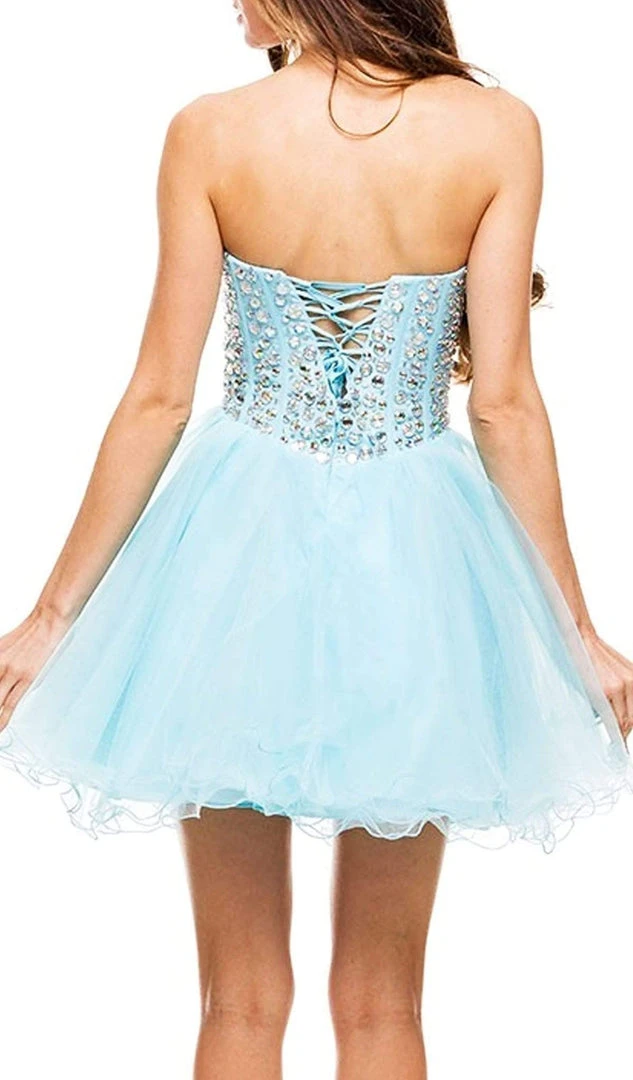 Nox Anabel - 6015 Sweetheart Neckline Corset Style Cocktail Dress Cocktail Dresses 15 Nox Anabel - 6015 Sweetheart Neckline Corset Style Cocktail Dress Cocktail Dresses