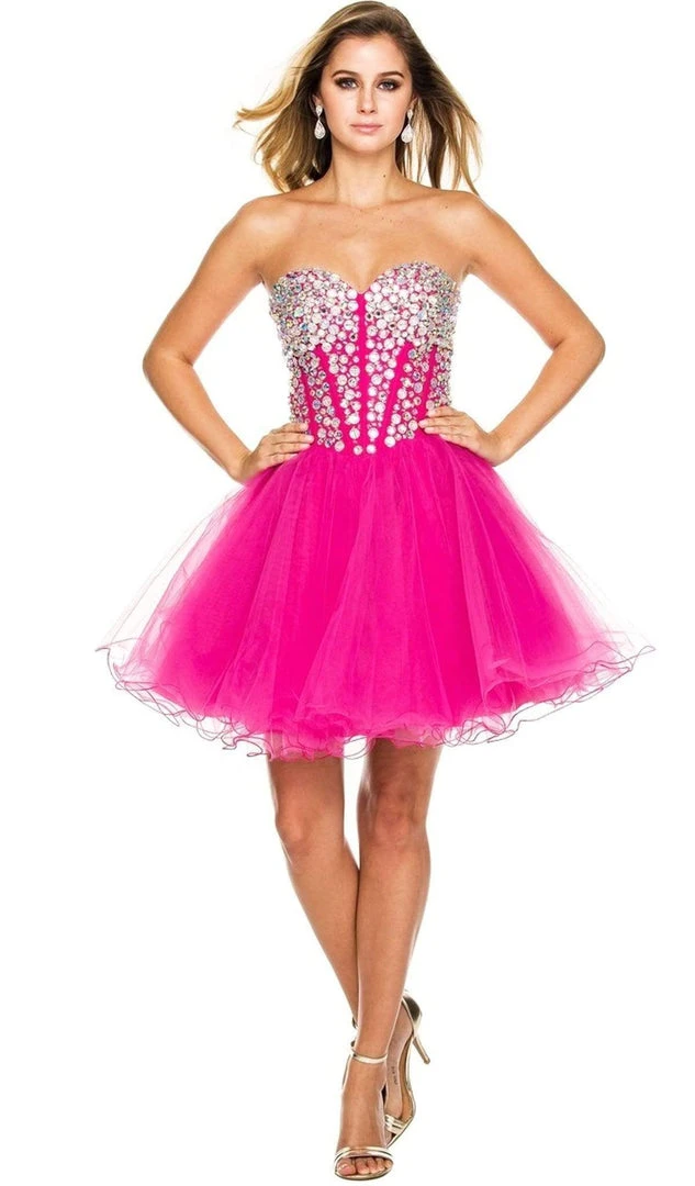 Nox Anabel - 6015 Sweetheart Neckline Corset Style Cocktail Dress Cocktail Dresses 5 Nox Anabel - 6015 Sweetheart Neckline Corset Style Cocktail Dress Cocktail Dresses