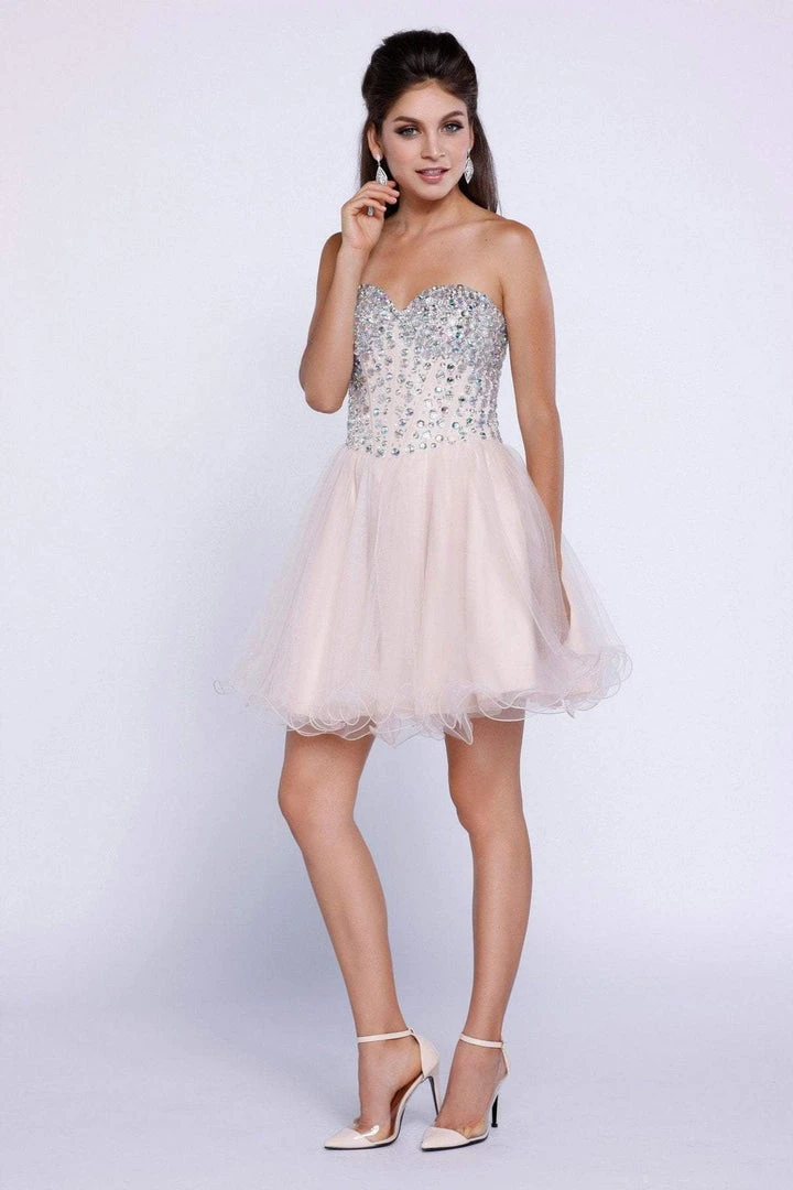 Nox Anabel - 6015 Sweetheart Neckline Corset Style Cocktail Dress Cocktail Dresses 8 Nox Anabel - 6015 Sweetheart Neckline Corset Style Cocktail Dress Cocktail Dresses