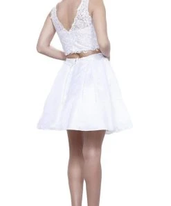 Nox Anabel - 6054 Embellished Bateau Neck Dress