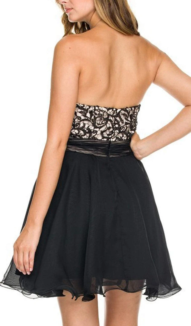 Nox Anabel - 6169 Embroidered Sweetheart Dress Cocktail Dresses 8 Nox Anabel - 6169 Embroidered Sweetheart Dress Cocktail Dresses