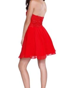 Nox Anabel - 6210 Lace Halter Neck Dress Cocktail Dresses