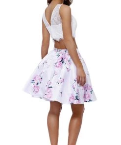 Cocktail Dresses Nox Anabel - 6221 Two-Piece Bateau Floral A-Line Cocktail Dress 10 Cocktail Dresses Nox Anabel - 6221 Two-Piece Bateau Floral A-Line Cocktail Dress