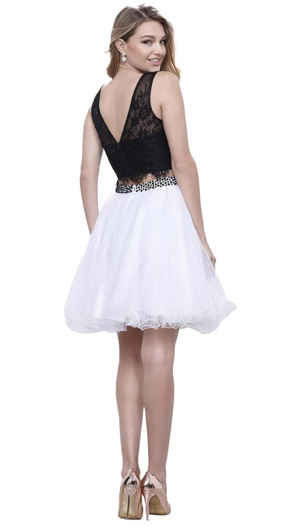 Nox Anabel - 6224 Two-Piece Lace Bateau Flutter Cocktail Dress Cocktail Dresses 5 Nox Anabel - 6224 Two-Piece Lace Bateau Flutter Cocktail Dress Cocktail Dresses