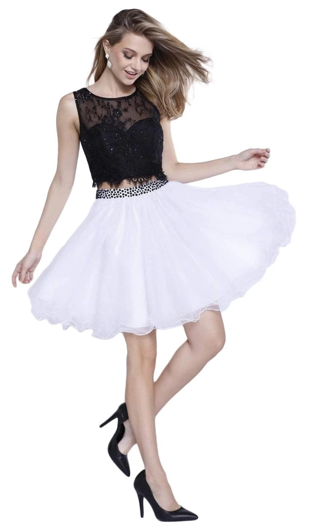 Nox Anabel - 6224 Two-Piece Lace Bateau Flutter Cocktail Dress Cocktail Dresses 3 Nox Anabel - 6224 Two-Piece Lace Bateau Flutter Cocktail Dress Cocktail Dresses