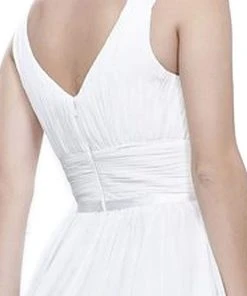 Cocktail Dresses Nox Anabel - 6242 Ruched V-Neck A-line Cocktail Dress