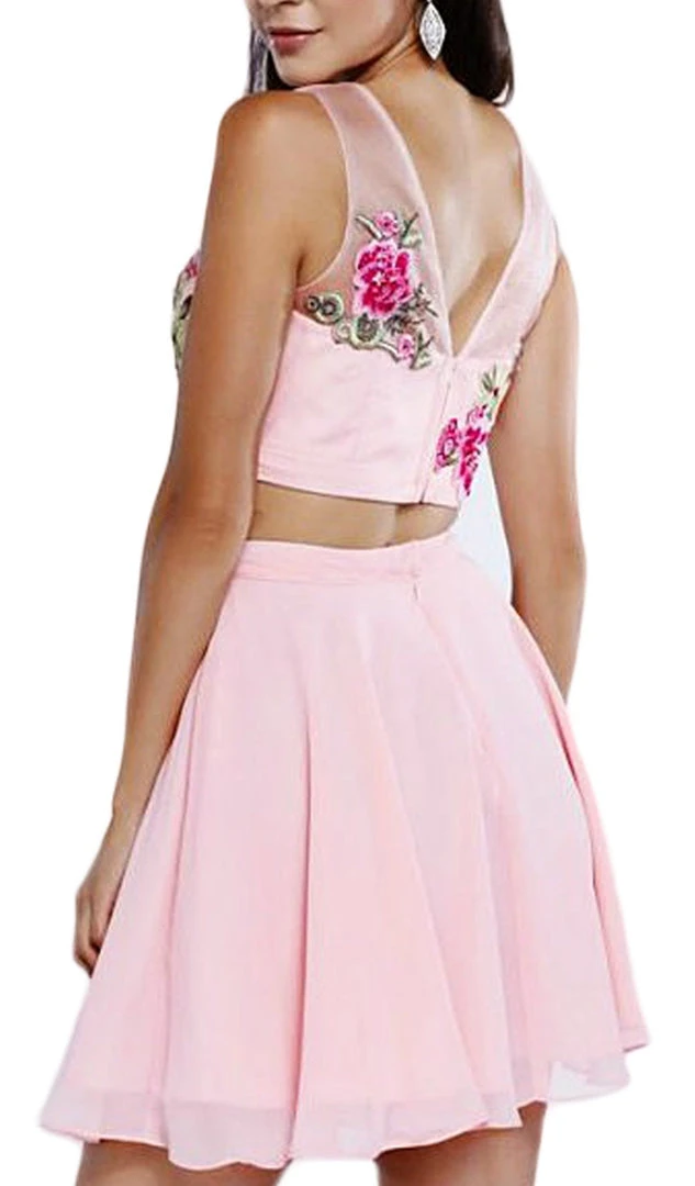 Nox Anabel - 6246 Two-Piece Chiffon Cocktail Dress Cocktail Dresses 6 Nox Anabel - 6246 Two-Piece Chiffon Cocktail Dress Cocktail Dresses