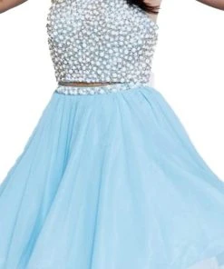 Nox Anabel - 6257 Beaded Yoke Halter A-Line Dress 9 Nox Anabel - 6257 Beaded Yoke Halter A-Line Dress